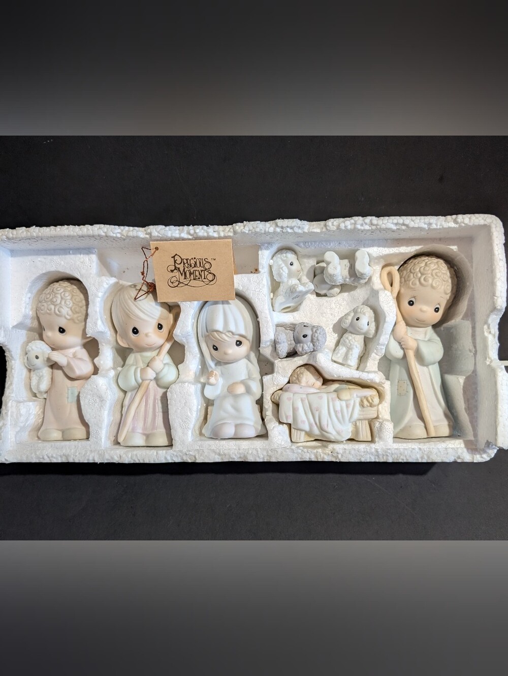 Precious Moments 9 Piece Nativity Set  Come Let Us Adore Him 1986 Enesco *Read